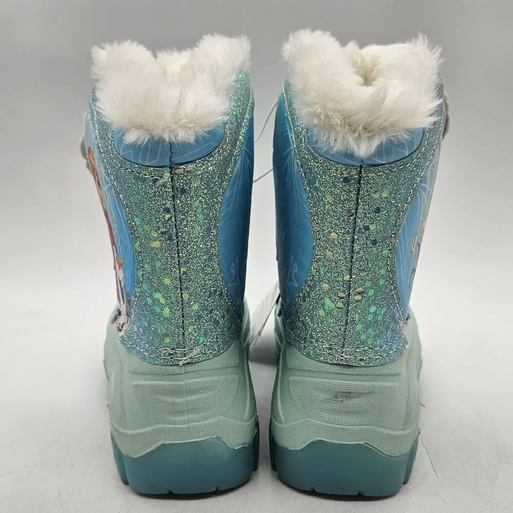 Disney Frozen Toddler Girls Size 9 Winter Snow Boots Light-Up Fuzzy Inside